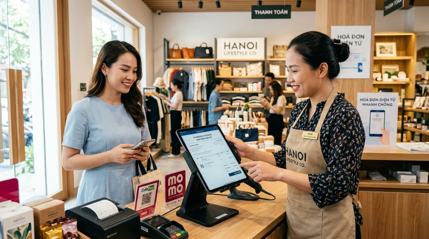 Ảnh minh họa: hóa đơn điện tử phát hành từ máy bán hàng