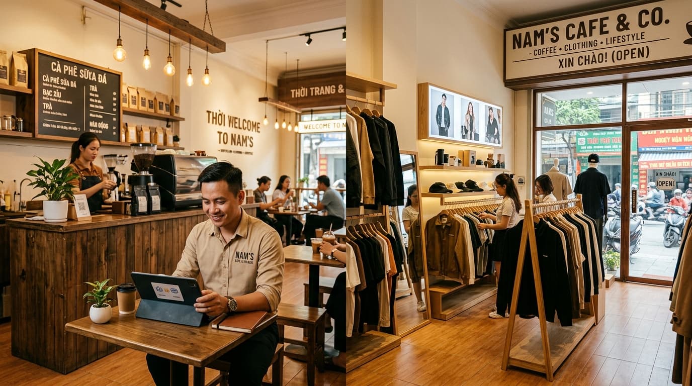 Ảnh minh họa: một cửa hàng vừa bán tại quán vừa giao sỉ cho nơi khác